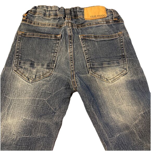 True Indigo Boy's Size 8 Blue Medium Wash Denim Slim Jeans Adjustable Waist - Picture 6 of 8